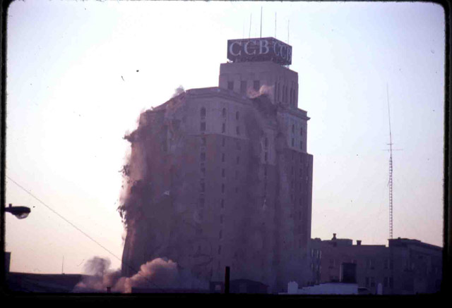 Washington Duke Hotel Implosion, 1975