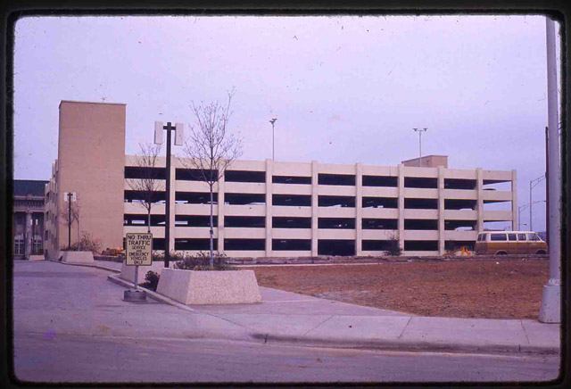 Parking Garage on Gladstein's and Boone Drugs Site, 1975