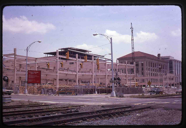 Parking Garage Construction on Union Station Site, 1978