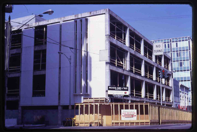 Wachovia Bank construction, 1972