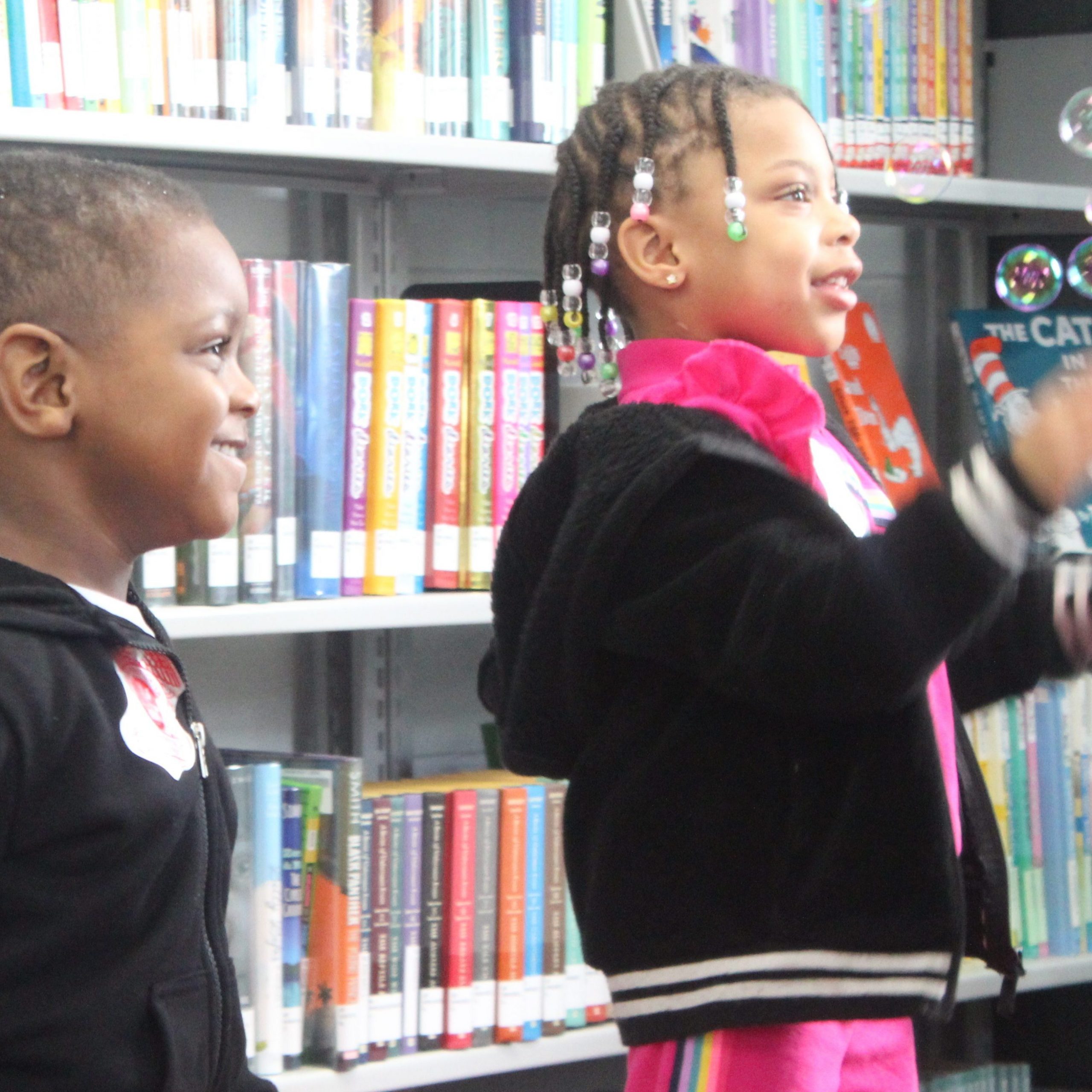 Children at Bragtown Branch Library