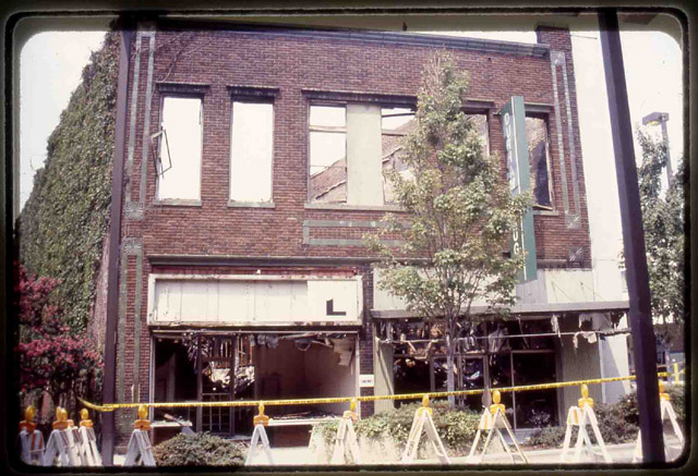 Durham Drug Company after Fire, 1986