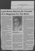 Lyda Moore Merrick Obit