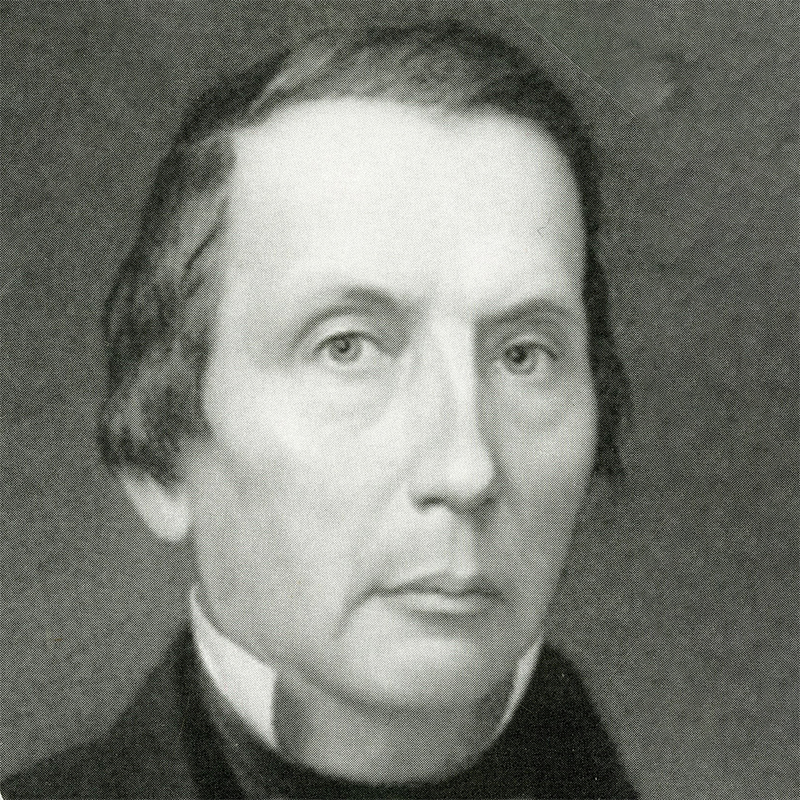 Formal black-and-white portrait of David Lowry Swain