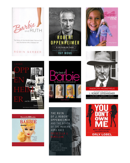 Books about Barbie! Books about Robert Oppenheimer!